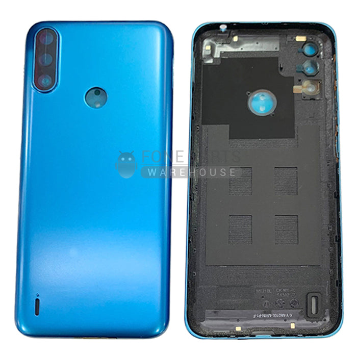 For Motorola E7 Power Replacement Battery Back Cover in [Tahiti Blue]