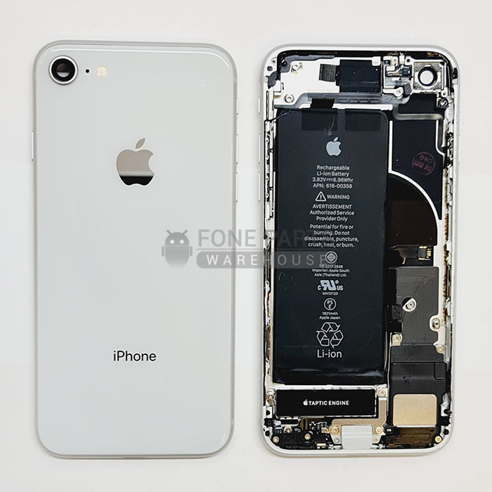 For IPhone 8 Genuine Housing With Parts With Battery in [White] [Grade A Condition Taken From 14 Days Used Phone]