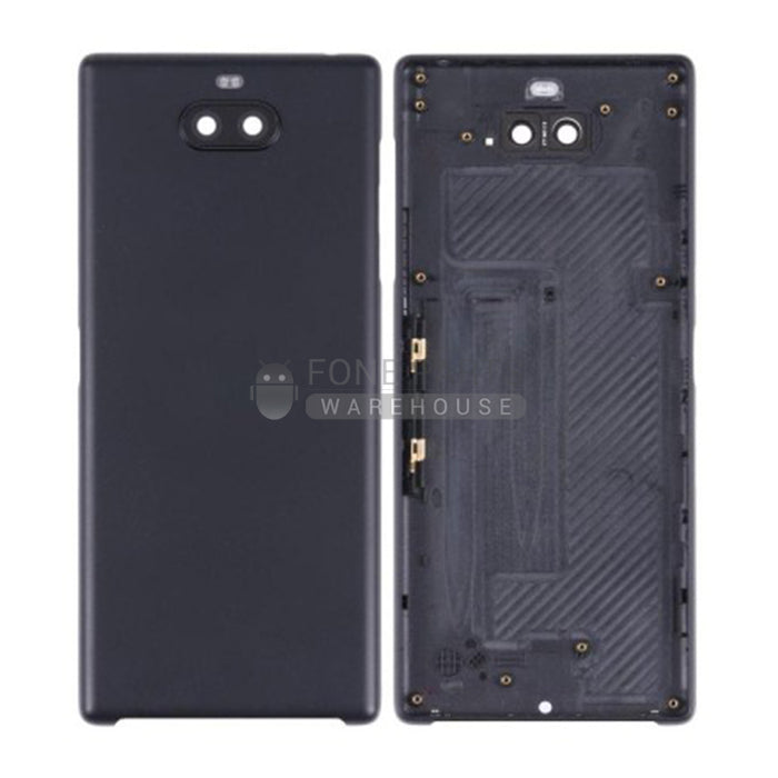 For Xperia 10 Plus Replacement Battery Back Cover With Sticker [Black]