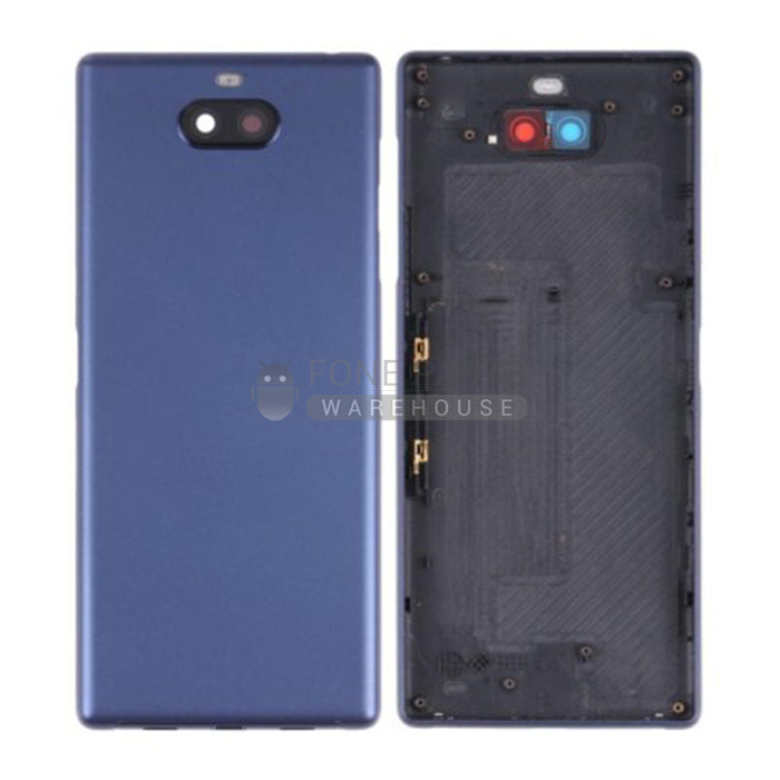 For Xperia 10 Plus Replacement Battery Back Cover With Sticker [Navy]