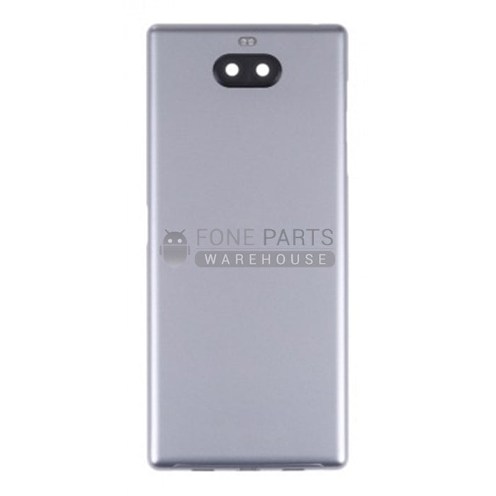 For Xperia 10 Plus Replacement Battery Back Cover With Sticker [Silver]