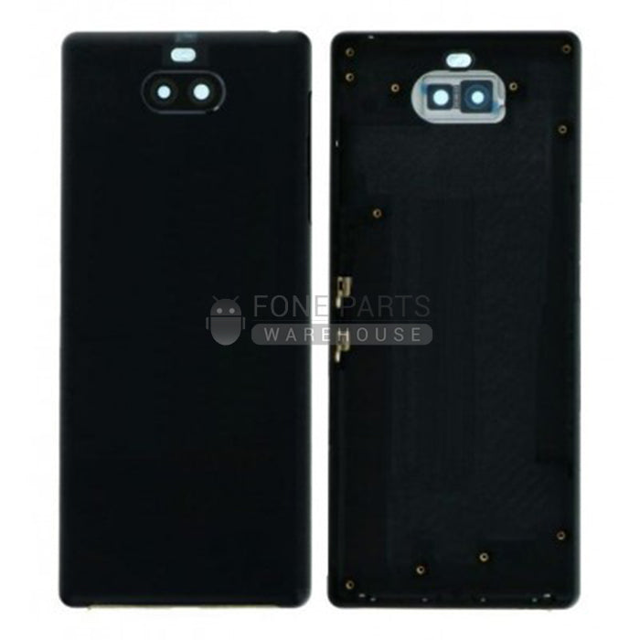 For Xperia 10 Replacement Battery Back Cover With Sticker [Black]