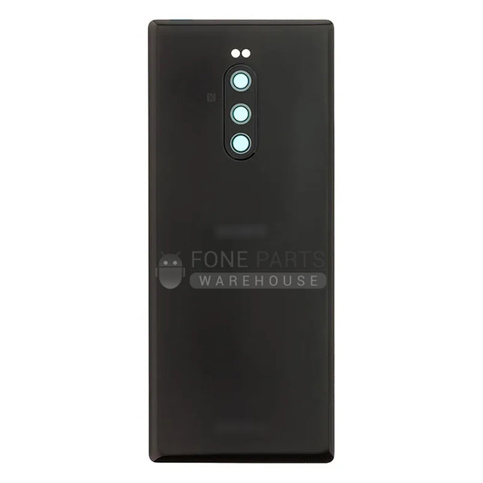 For Xperia 1 Replacement Battery Back Cover With Sticker [Black]