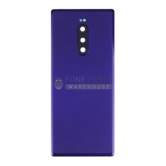 For Xperia 1 Replacement Battery Back Cover With Sticker [Purple]