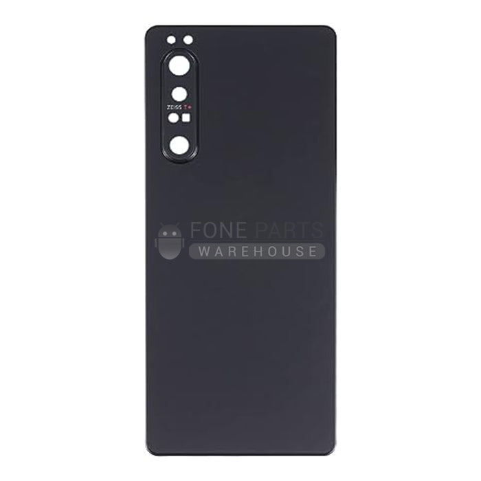 For Xperia 1 (2nd Gen) Replacement Battery Back Cover With Sticker [Black]