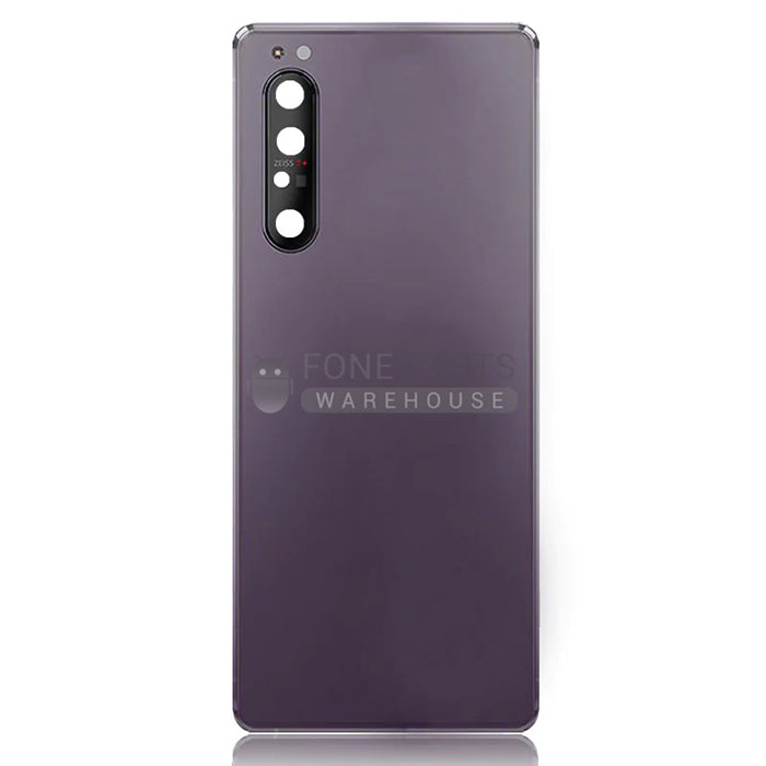 For Xperia 1 (2nd Gen) Replacement Battery Back Cover With Sticker [Purple]