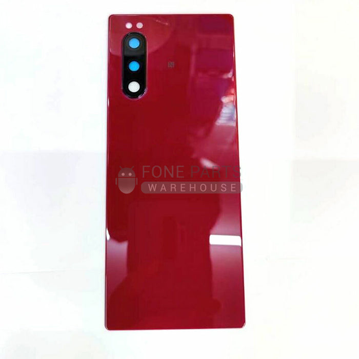 For Xperia 5 Replacement Battery Back Cover With Sticker [Red]