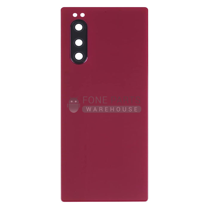 For Xperia 5 Replacement Battery Back Cover With Sticker [Red]