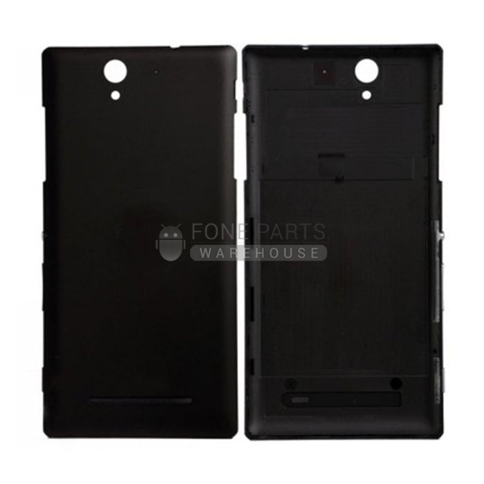 For Xperia C3 Replacement Battery Back Cover [Black]