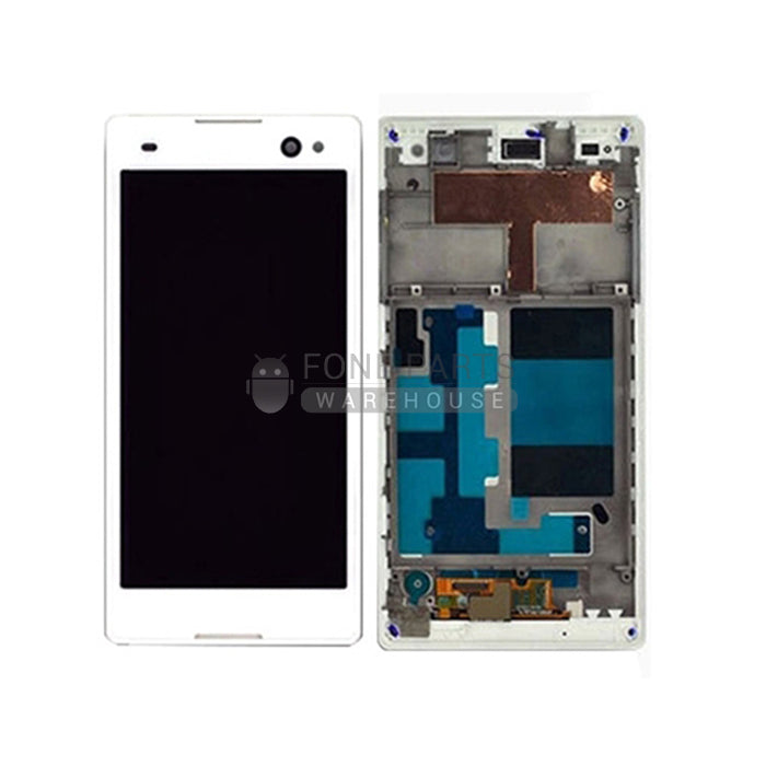 For Xperia C3 Replacement LCD Screen Touch Digitizer in [White]