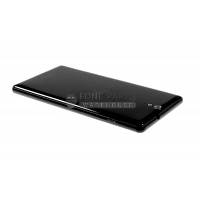 For Xperia C5 Ultra Premium Replacement Deco Cover Right [Black]