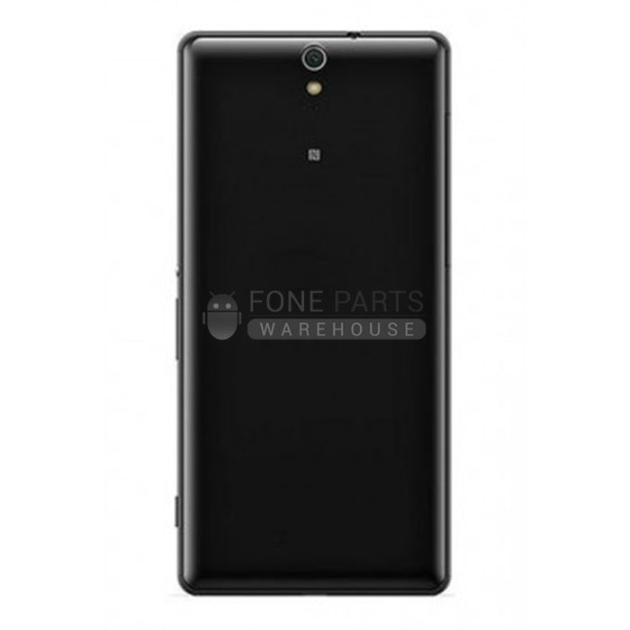 For Xperia C5 Ultra Premium Replacement Deco Cover Right [Black]