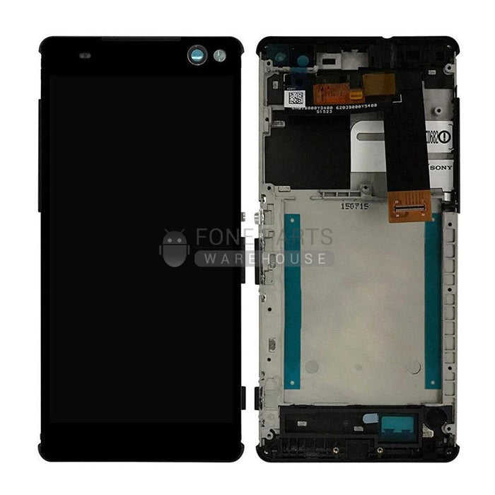 For Xperia C5 Ultra Premium Replacement LCD Screen Touch Digitizer in and Frame [Black]