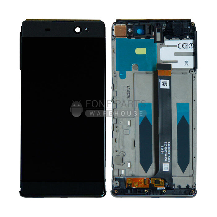 Xperia C6 Replacement LCD Screen Touch Digitizer in and Frame [Black/Grey]