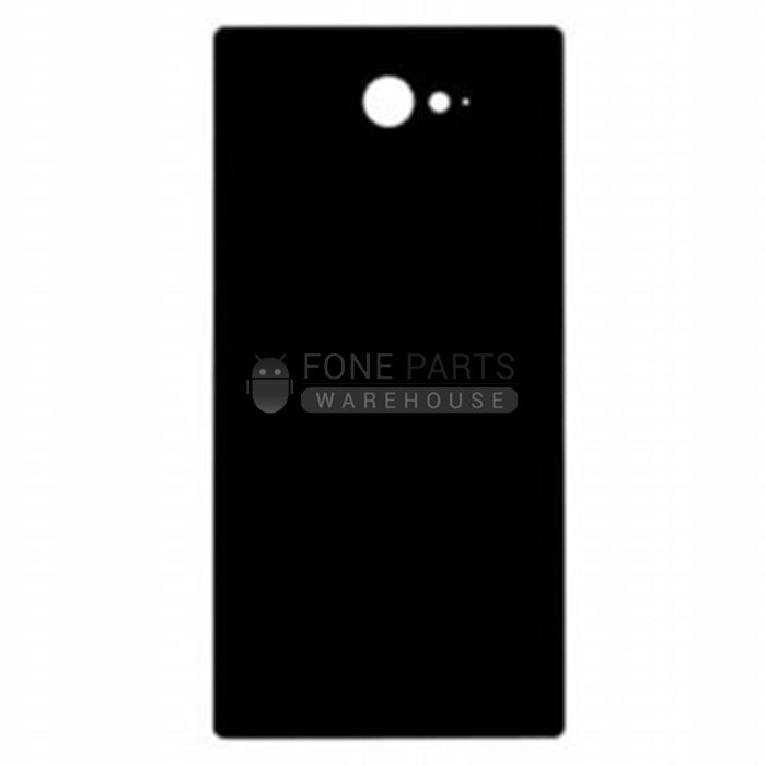 For Xperia M2 Replacement Battery Back Cover With Sticker [Black]