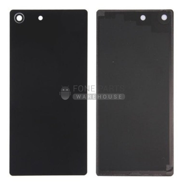 For Xperia M5 Replacement Battery Back Cover With Sticker [Black]