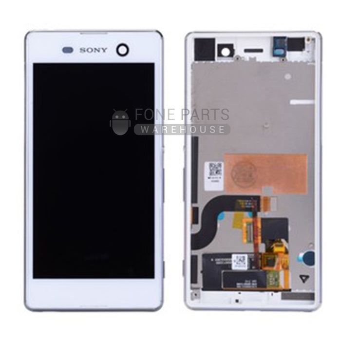 For Xperia M5 Replacement LCD Screen Touch Digitizer in [White]