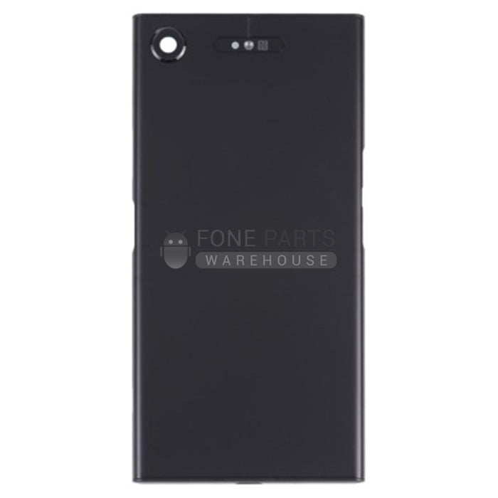 For Xperia XZ1 Replacement Battery Back Cover With Sticker [Black]