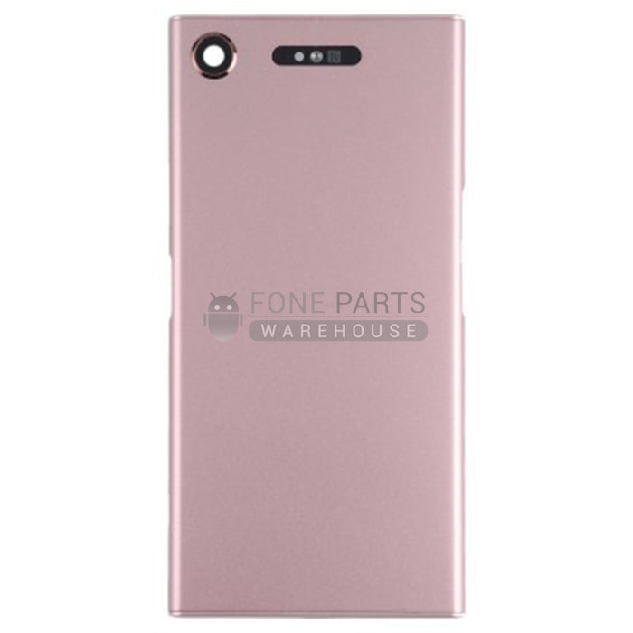 For Xperia XZ1 Replacement Battery Back Cover With Sticker [Pink]