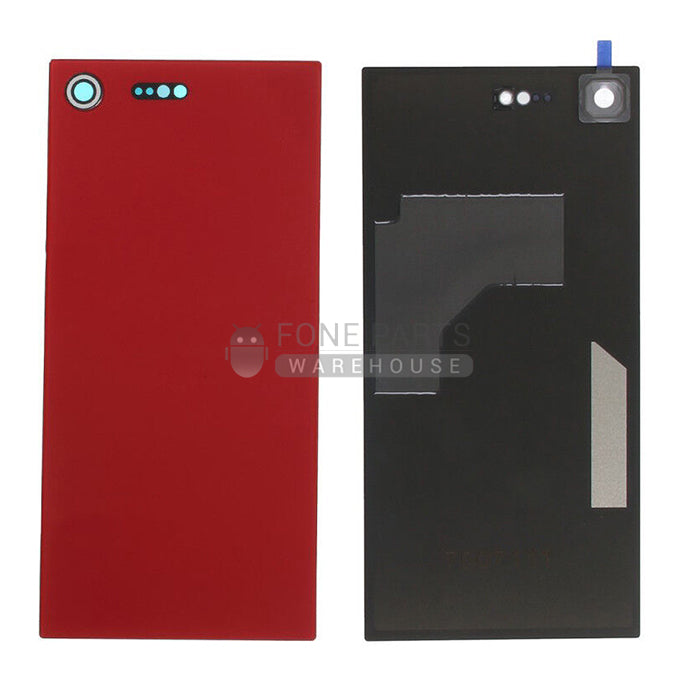 For Xperia XZ Premium Replacement Battery Back Cover With Sticker [Red]