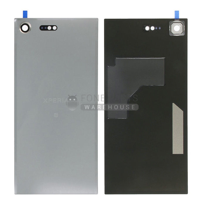 For Xperia XZ Premium Replacement Battery Back Cover With Sticker [Silver]