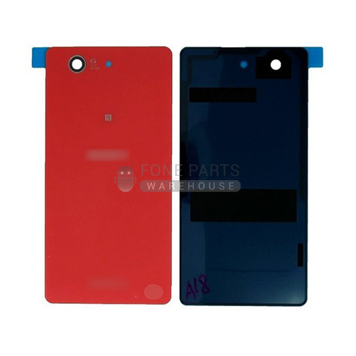 For Xperia Z3 Compact Replacement Battery Back Cover With Sticker [Red]