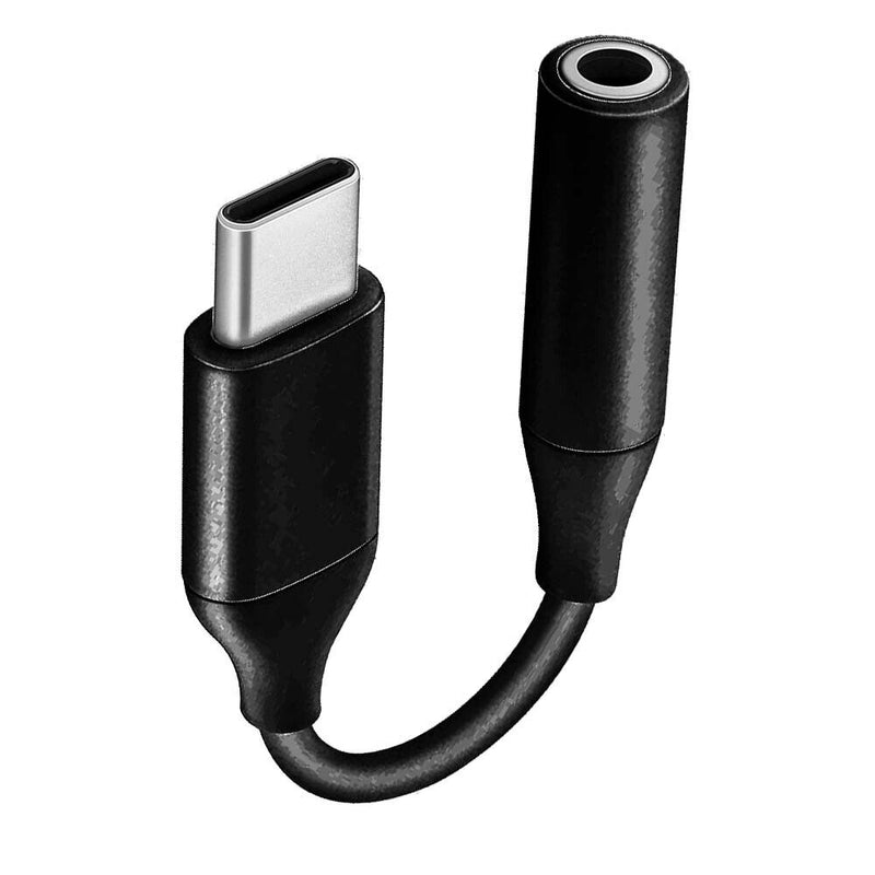 Compatible Type-C to 3.5mm Headphone Jack Adapter | Black