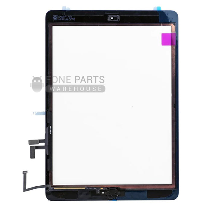 For iPad Air 1 Replacement Touch Digitizer Glass With Home Button and Adhesive in [Black][Original]