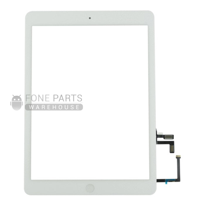 For iPad Air 1 Replacement Touch Digitizer Glass with Home Button and Adhesive in [White] (AAA Aftermarket)