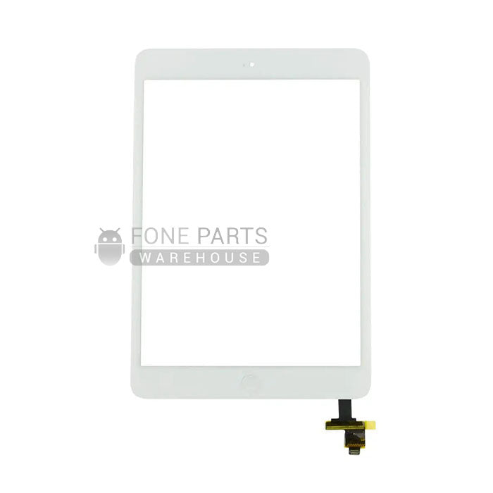 For iPad Mini 1 /2 Touch Digitizer Glass with Home Button and Adhesive in [White][Original]