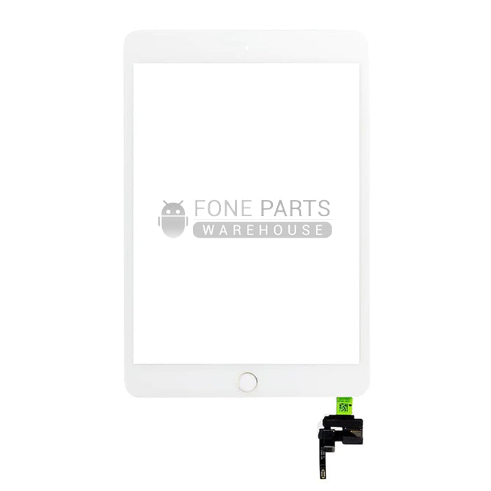 For iPad Mini 3 Replacement Touch Digitizer Glass with Adhesive in [White] (AAA Aftermarket)