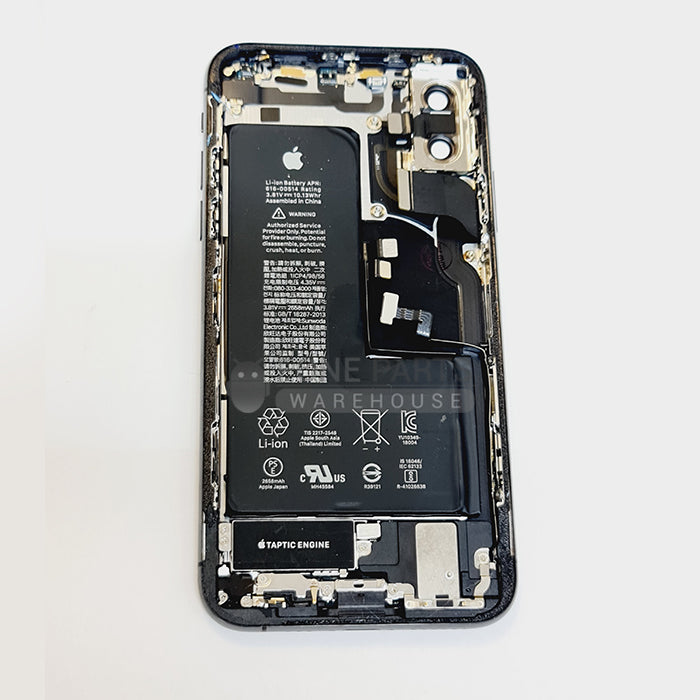 For IPhone XS Genuine Housing With Parts & Battery in [Black] (Grade A Condition Taken From 14 Days Used Phone)