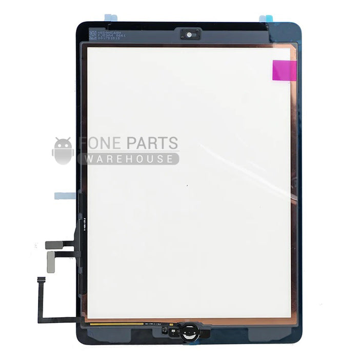 For iPad Air 1 Replacement Touch Digitizer Glass with Home Button and Adhesive in [White] (AAA Aftermarket)