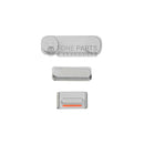 For IPhone 5S Replacement 3 Piece Button Set [Silver]