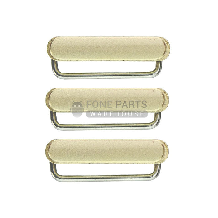 For IPhone 6/6 Plus Replacement 3 Piece Button Set [Gold]