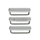 For IPhone 6/6 Plus Replacement 3 Piece Button Set [Silver]