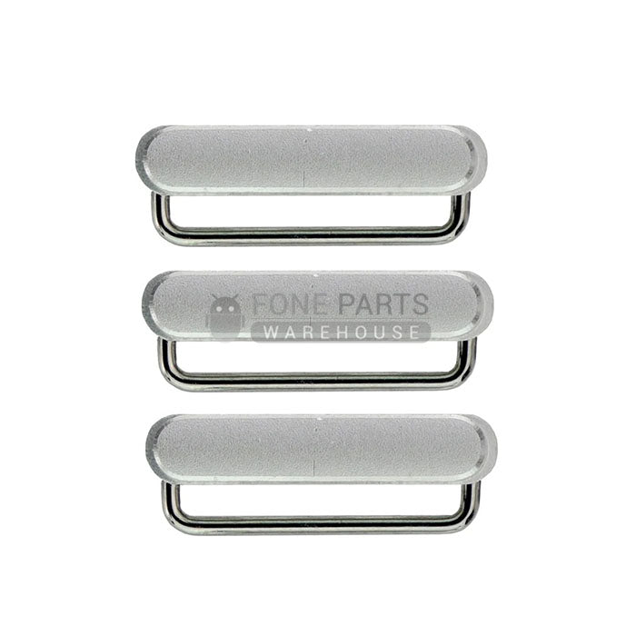 For IPhone 6/6 Plus Replacement 3 Piece Button Set [Silver]