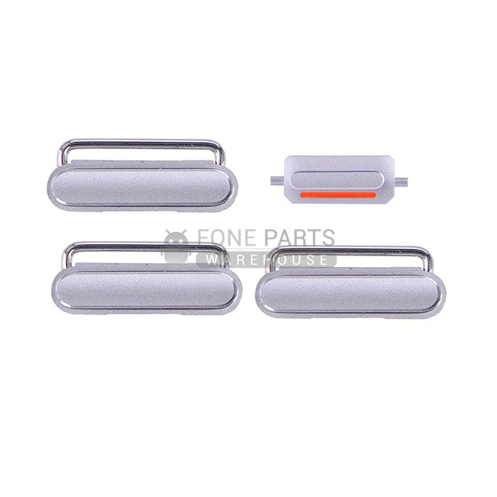 For IPhone 6S/6S Plus Replacement 3 Piece Button Set [Silver]