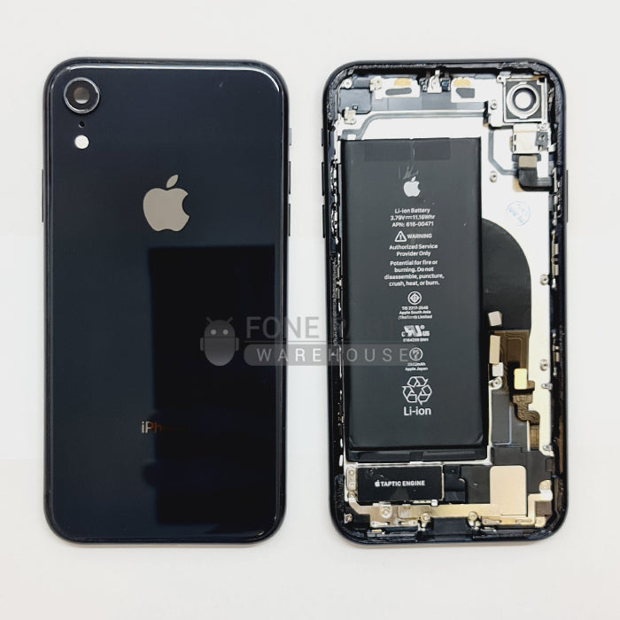 For IPhone XR Genuine Housing With Parts & Battery in [Black] (Grade A Condition Taken From 14 Days Used Phone)