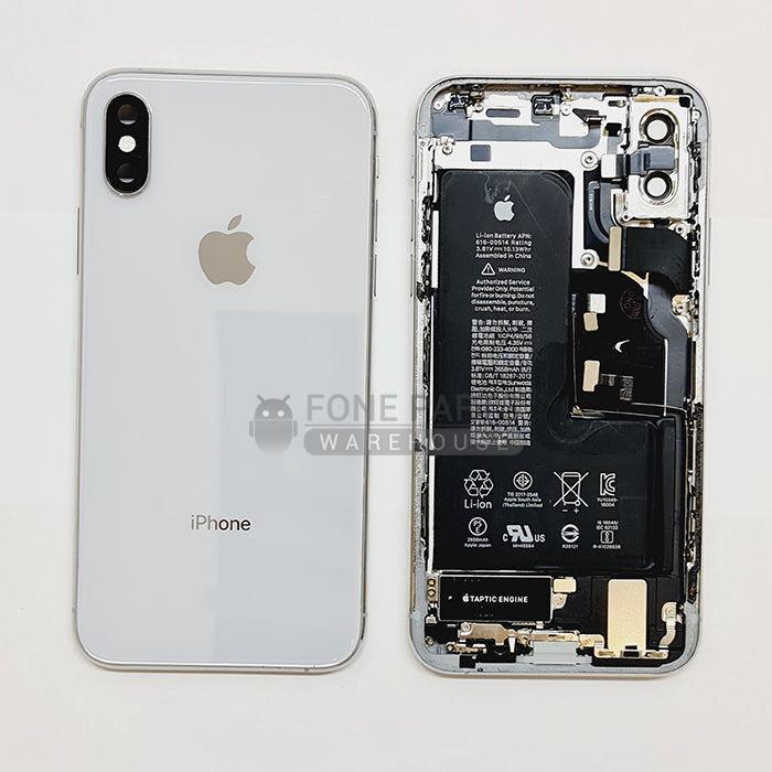 For IPhone X Genuine Housing With Parts & Battery in [White] (Grade A Condition Taken From 14 Days Used Phone)