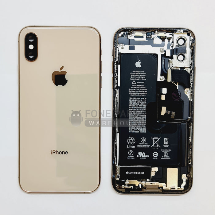 For IPhone XS Genuine Housing With Parts & Battery in Gold (Grade A Condition Taken From 14 Days Used Phone)