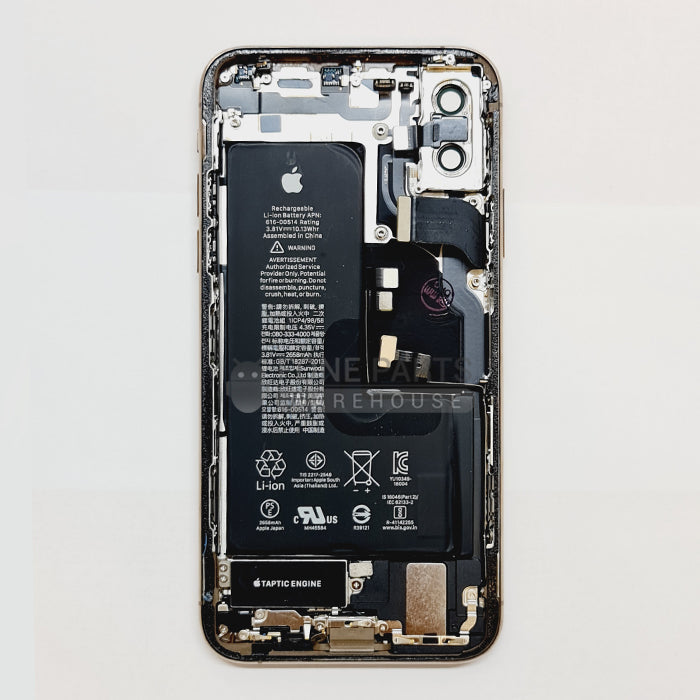 For IPhone XS Genuine Housing With Parts & Battery in Gold (Grade A Condition Taken From 14 Days Used Phone)