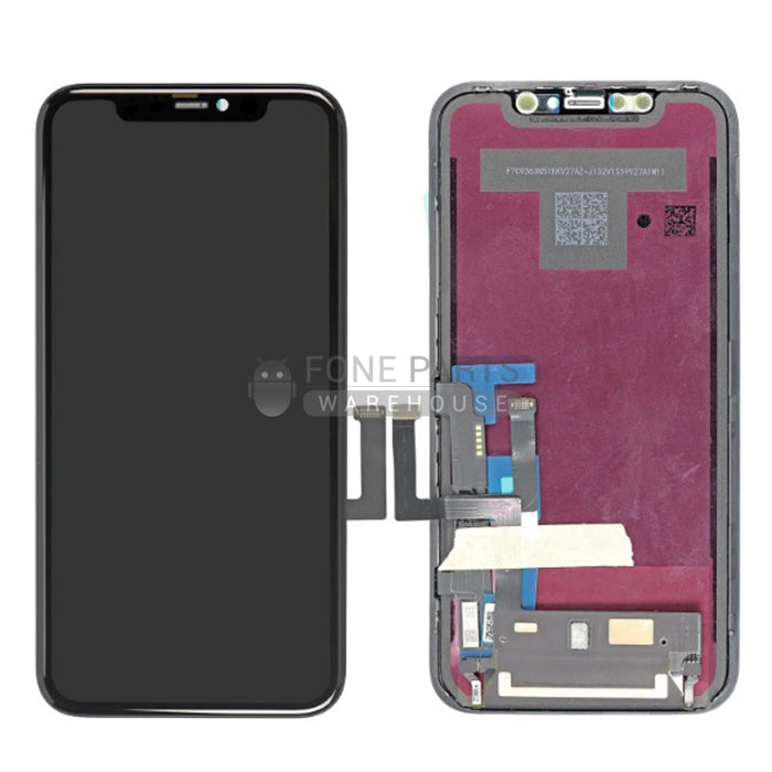 For IPhone 11 Lcd Screen with Touch Digitizer And Frame [Gold-Platinum]