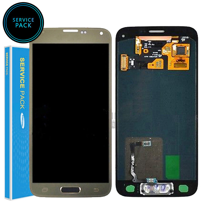 For Galaxy S5 Mini LCD Screen With Touch Digitizer Assembly (Genuine Service Pack) [Gold]