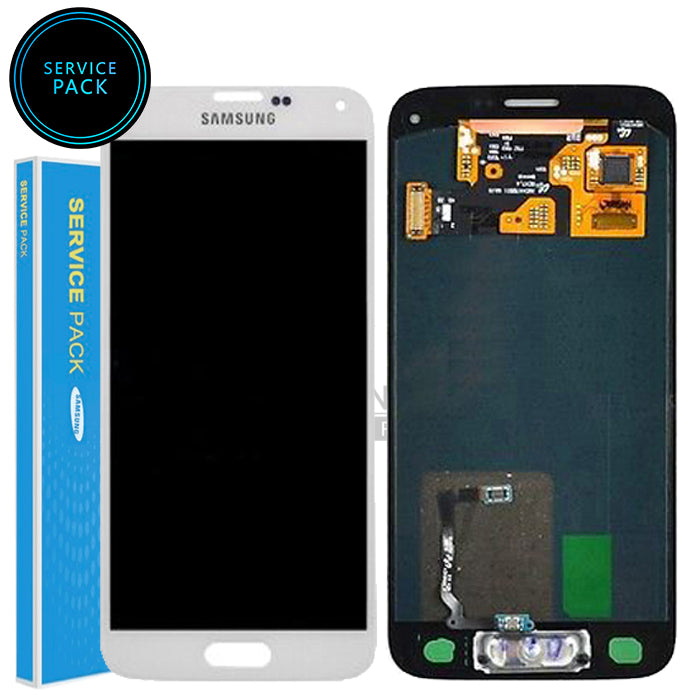 For Galaxy S5 Mini LCD Screen With Touch Digitizer Assembly (Genuine Service Pack) [Silver]