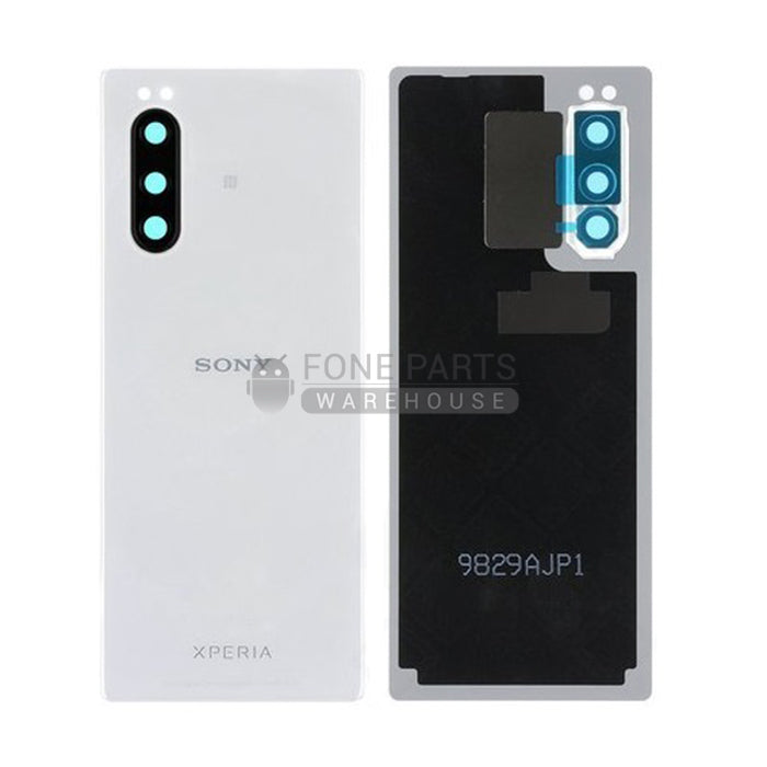 For Xperia 5 Replacement Battery Back Cover With Sticker [White]