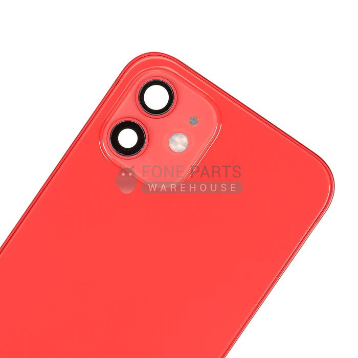 For IPhone 12 Genuine Housing With Parts in [Red] (Grade A Condition Taken From 14 Days Used Phone)