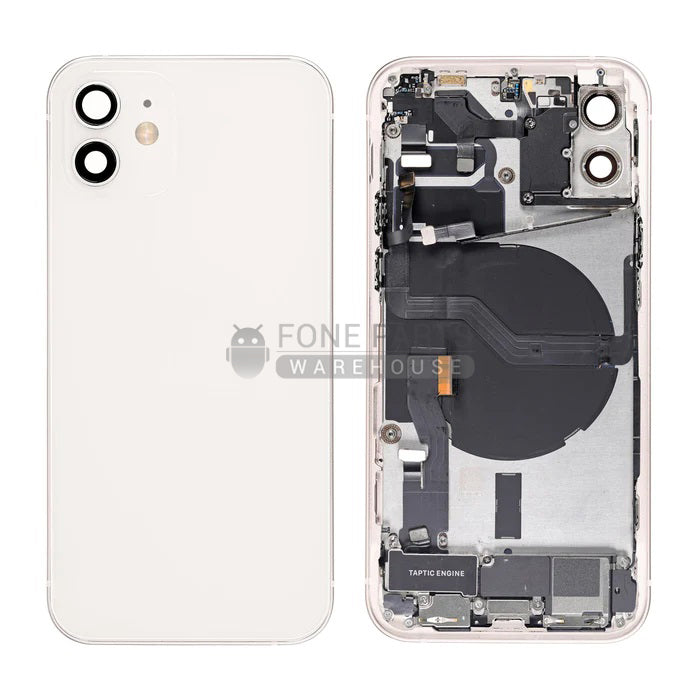 For IPhone 12 Genuine Housing With Parts in [White] (Grade A Condition Taken From 14 Days Used Phone)