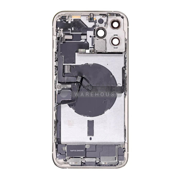 For IPhone 12 Pro Max Genuine Housing With Parts in [Silver] (Grade A Condition Taken From 14 Days Used Phone)