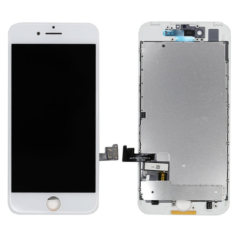 For Iphone 7G Replacement LCD Screen Assembly with Touch Digitizer and Frame [True Tone] [White]